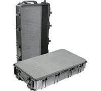 PELI 1780 contenedor cargo largo a prueba de golpes para armas y otros equipos alargados, IP67 estanco, 216L de capacidad, fabricado en EE.UU., con espuma personalizable, color negro