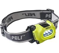 Peli 2745Z0 Linterna frontal LED con certificado de seguridad ATEX Zona 0, para bomberos y uso industrial, IP54 resistente al polvo y al agua, 40h de autonomía, color: Amarillo
