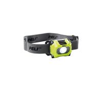 Peli 2755Z0 LED Linterna frontal LED segura y aprobada para ATEX Zona 0, para bomberos y uso industrial, IP54 resistente al polvo y al agua, 115 Lúmenes, Color: Amarillo