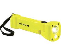 PELI 3415MZ0 Linterna LED Premium con cabezal articulado y clip magnético para una iluminación manos libres, Para uso industrial, Certifación ATEX Zona 0, Sumergible IPX8, 329 Lúmenes, Color: Amarillo