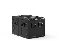 PELI HARDIGG 7U BlackBox Rack Mount Case, Contenedor Rack rotomoldeado Portable de 19" para Equipos electrónicos sensibles, Altura del Rack: 7U, Longitud del Rack: 610 mm, Fabricada en EE.UU., Negro