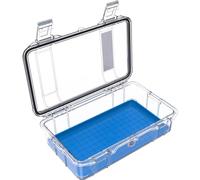 PELI M60 Micro Case - Caja pequeña de protección Superior para Equipos valiosos y Herramientas compactas; Resistente al Agua, al Polvo y a los Golpes; Volumen 2 litros; Color: Azul/Transparente