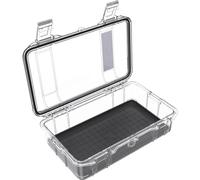 PELI M60 Micro Case - Caja pequeña de protección Superior para Equipos valiosos y Herramientas compactas; Resistente al Agua, al Polvo y a los Golpes; Volumen 2 litros; Color: Negro/Transparente