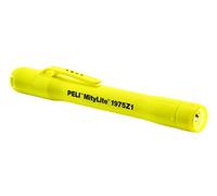 PELI MityLite 1975Z1 Linterna LED de Bolsillo con Certificado de Seguridad ATEX Zona 1, Bomberos y Uso Industrial, Resistente al Agua IP68, Color: Amarillo