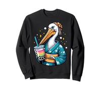 Pelican Bubble Boba Tea Anime Lindo Kawaii Sudadera