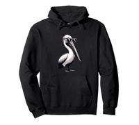 Pelican con gafas de sol - Funny Bird Ocean Beach Birding Sudadera con Capucha