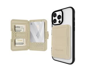 Pelican MagSafe Cartera para iPhone, Cartera magnética Resistente MIL-STD a presión y Tarjetero para teléfono, Funda rígida Desmontable y Delgada para iPhone 16 Pro Max/15 Pro Max/14/13/12 Series,