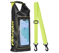 Pelican Marine - Bolsa Impermeable IP68 de 2 L, con Compartimento para teléfono, Accesorios de navegación y Kayak, para Camping, natación, Playa, Pesca, Rafting, Viajes, Color Negro y Amarillo
