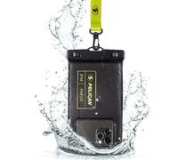 Pelican Marine - Funda Impermeable IP68 (tamaño Regular) - Funda Flotante Impermeable para iPhone 14 Pro Max/13 Pro Max/12 Pro Max/11/S22 Ultra - Cordón Desmontable - Negro/Amarillo