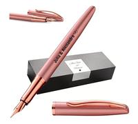 "Pelican "Pelikan Jazz® Noble Elegance P36 Pluma estilográfica con grabado Regalo Bolígrafos únicos con nombre Regalos personalizados Pluma estilográfica personalizada (Rosa rosa)