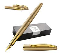 "Pelican "Pelikan Jazz® Noble Elegance P36 Pluma estilográfica con grabado Regalo Bolígrafos únicos con nombre Regalos personalizados Pluma estilográfica personalizada (Amarillo dorado)
