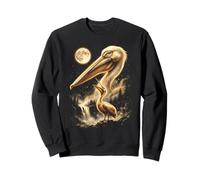 Pelícano Aullando a la Luna Meme Sudadera