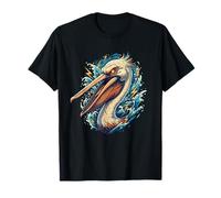 Pelícano eléctrico Que se Levanta de Las Olas del océano Camiseta