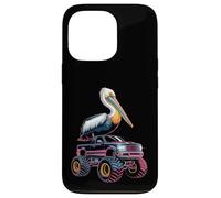 Pelícano en Monster Truck Carcasa para iPhone 13 Pro