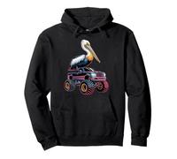 Pelícano en Monster Truck Sudadera con Capucha