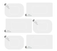 Película adhesiva para parabrisas - Paquete de 6 protectores adhesivos estáticos, soporte transparente para cámara de salpicadero de PET, capa de eliminación sin residuos | Titular del pase de peaje d