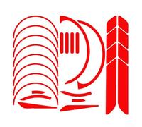 Película adhesiva reflectante para el cuerpo de scooter para Ninebot MAX material de PVC que ofrece una reflectividad fiable bajo condiciones climáticas variables (rojo)