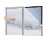 Película Aislante Autoadhesiva para Dormitorio Cocina Ático Aula Casa en Alquiler Thermo Cover Bloqueador de Frío con Doble Costura para una Mayor Estabilidad(5.2'x4.6'/160 cmx140 cm)