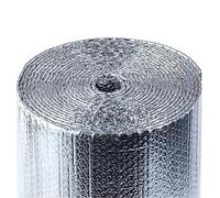 Película Aislante Burbujas Aluminio Autoadhesiva Doble Capa Aislamiento Aluminio Solar A Prueba Agua Aislamiento Térmico Para Coche Pared ático Techo Cobertizo Camping Hoga(Size:1*15m (39.3in*49.2ft))