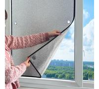 Película Aislante De Aluminio Doble Cara, Película De Aislamiento Térmico Anti UV Con Ventosa, Películas De Privacidad Protector Solar Para Ventana, Fácil De Cortar(50x160cm)