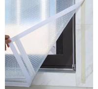 Película aislante para protección contra el calor, 4 mm de grosor, doble burbuja, tapón térmico de PVC para puertas e ínsula transparente (160 x 160 cm)