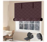 Película Aislante para Ventana,Cortina Termico Autoadhesivo Invierno, Kit de Aislante Protege Del Frio para Salon Balcón,Reutilizable(marrón,28x79in/70x200cm)