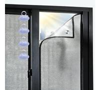 Película Aislante para Ventanas Anti UV Película Reflectante Aluminio Aislamiento con Ventosa Protector Solar Opaca Total Privacidad Térmico para Automóviles Vidrio(140x300cm)