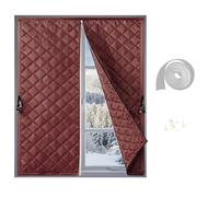 Película Aislante Para Ventanas, Kit Aislamiento Térmico Y Acústico Anti Frío Y Ruido, Cortina Sellada Reutilizable Para Invierno(Marrón,150x150cm)