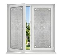 Película Aislante Térmico para Ventanas, Lámina de Aluminio Doble Cara Reflectante Calor, Protector Solar Opaco Total Privacidad con Ventosas para Dormitorio Tragaluz Coche(Gris,55x70cm)