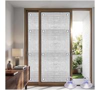 Película Aislante Térmico para Ventanas Lámina Reflectante de Aluminio Doble Cara Protector Solar Oscurecimiento con Ventosas Privacidad y Control de Calor para Hogar Oficina(Gris,76cm x 190cm)