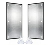 Película Aislante Térmico para Ventanas, Vinilo Privacidad De Aluminio Doble con Ventosas, Protector Solar Anti Rayos UV, Lámina Reflectante Calor para Hogar, Oficina Y Garaje, Opaca