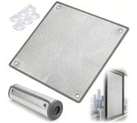 Película Aislante Térmico Ventanas con Ventosas, Película Protección Solar para Ventanas Opaca Total, Lámina Reflectante Privacidad de Aluminio, Anti-UV para Coche, Balcón(Gris,100cm*220cm)