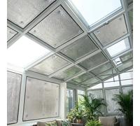 Película Aislante Térmico Ventanas de Aluminio Con Ventosa, Lámina de Privacidad para Ventanas, Películas Reflectante Protector Solar Y Blackout, para Veranda Camper(65x85cm)