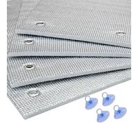 Película Aislante Térmico Ventanas De Aluminio Con Ventosa, Sin Bordes Lámina De Privacidad Para Ventanas, Película Reflectante Protector Solar Y Blackout Para Veranda(65x165cm)