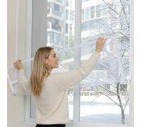 Película Aislante Transparentes, Kit De Aislamiento De Ventana, PCortina De Plástico De Aislamiento Térmico A Prueba De Frío, Reutilizable Cortina Aislante termica(80x120cm)