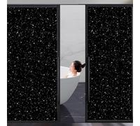 Película Autoadhesiva Opaca Esmerilada para Ventanas, con Aislamiento Térmico Y Control del Calor Solar para El Hogar, La Oficina, El Baño Y La Sala De Estar. Black Frosted 120x100cm