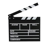 Película Blaper Board, 20x20cm/7.9x7.9in Claqueta de Cine Reutilizable Película de Madera Tlapboard Board Brote Dry Film Props for Director para Director Producciones Indie Grabaciones en Video