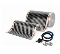 Película calefactora infrarroja Calorique NEO - Calefacción eléctrica por suelo radiante de 50 cm, 150 W/m² - Superficie: 8,0 m² - Lámina ultrafina para laminado, vinilo y parquet