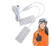 Película Calefactora USB: Calentador De Guantes De 1 A 2 Elementos, Calentador De Manos Portátil, Temperatura Ajustable 30-45 ℃ | Herramienta De Calefacción Eléctrica USB Para Clima Frío De Invierno P