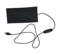 Película calentadora eléctrica de 5 V, almohadilla térmica eléctrica de fibra de carbono, calentador de manos para calentar los pies, color negro