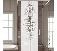 Película con Ventana antimirada, con Pluma, Adhesivo para Ventana y Puerta de Ducha, 120 x 35 cm