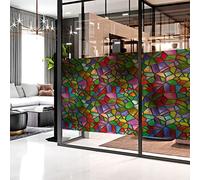 Película con Ventana antimirada, Cristal, Multicolor - Pegatinas para Ventanas y Puertas de Ducha, 40 x 100 cm