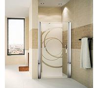 Película con Ventana antimirada, diseño Curvado, Adhesivo para Ventana y Puerta de Ducha, 200 x 75 cm