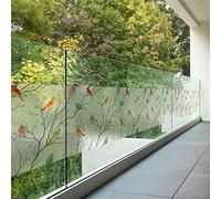 Película con Ventana antimirada ocupante - Pájaros en el Bosque - Pegatinas para Ventanas y Puertas de Ducha - 40 x 200 cm