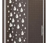 Película con Ventana antimirada, Suave Lluvia, Adhesivo para Ventana y Puerta de Ducha, 120 x 35 cm