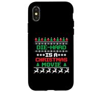 Película de acción es una película de Navidad suéter Feo Pixel Art Carcasa para iPhone X/XS