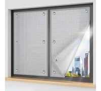 Película de Aislamiento Anti UV Reflectante Aluminio Película para Ventanas Térmico Privacidad Opaca Total con Ventosa Protector Solar Aislante para Oficina Vidrio(70x100cm)
