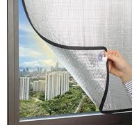 Película de Aluminio for Ventana, Cubierta térmica Reflectante de Doble Cara con Bloqueo de Calor con Ventosa, Tinte de privacidad Total Reutilizable for Ventanas, vehículos recreativos