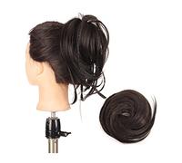 Película de cabello de mujer 1 Uds moño ondulado desordenado moño de pelo sintético banda elástica for el cabello coleta Scrunchy postizos extensiones de cabello for Updo accesorios for el cabello Fas
