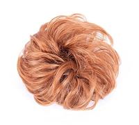 Película de cabello de mujer 1 UNIDS Messy Bun Hair Piece Hair Bun Scrunchies Sintético Puff Wavy Chignon Ponytail Extensiones de Cabello Grueso Updo Banda Elástica Postizos for Mujeres Fascia(27H4)